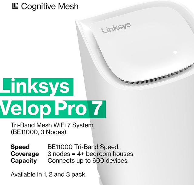 领势Linksys VELOP Pro 7 Wi-Fi 7路由器海外推出：三只装1200美元插图2